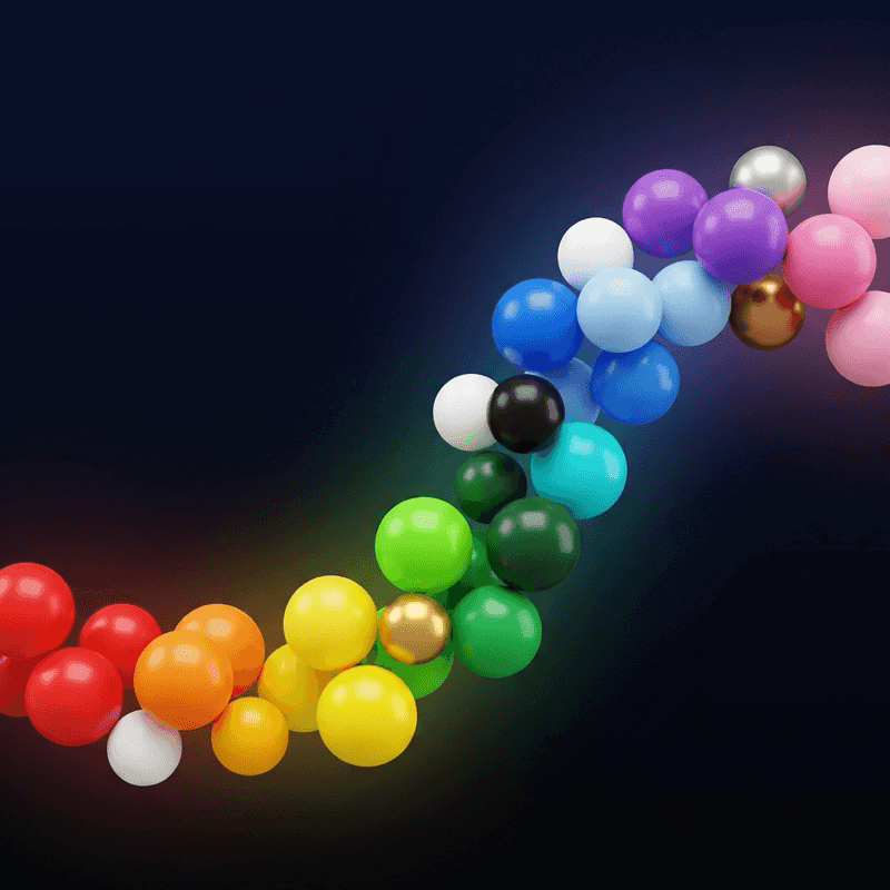 Kleurrijke PilaMania herbruikbare ballonnen in diverse kleuren