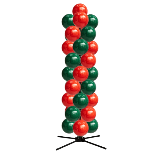 Ballonpilaar vóór de transformatie naar Kerst