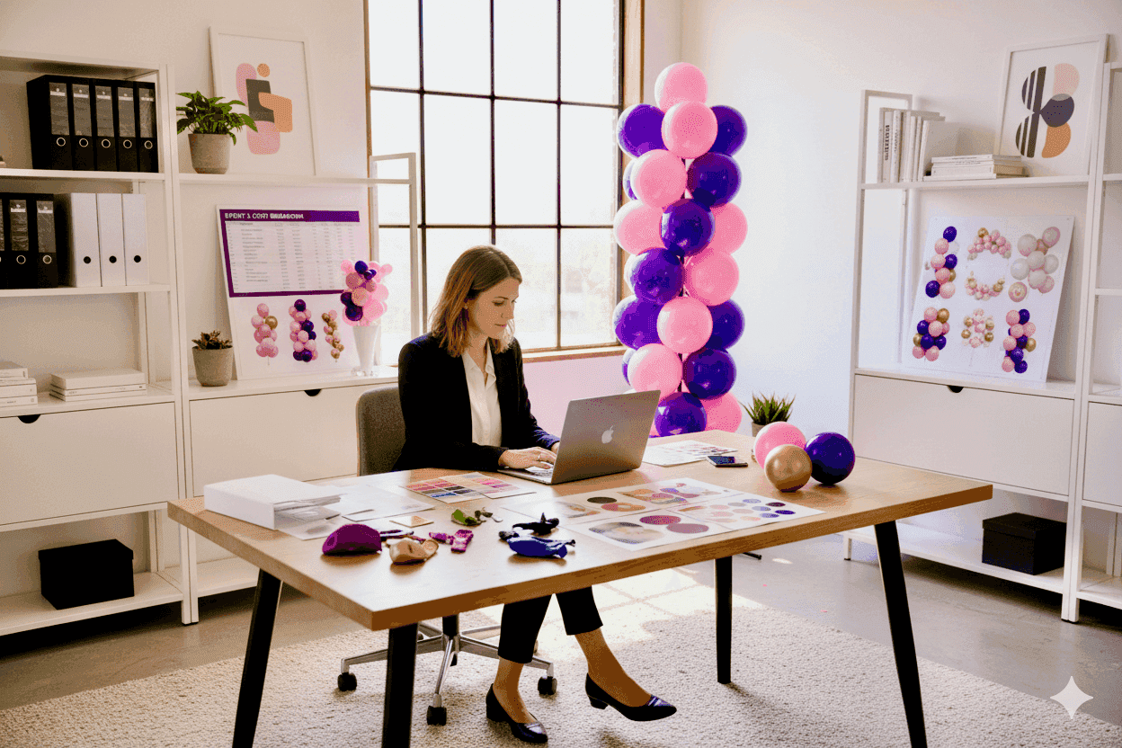 Event professional berekent ROI van herbruikbare ballonpilaar, kostenbesparende decoratie voor multiple events