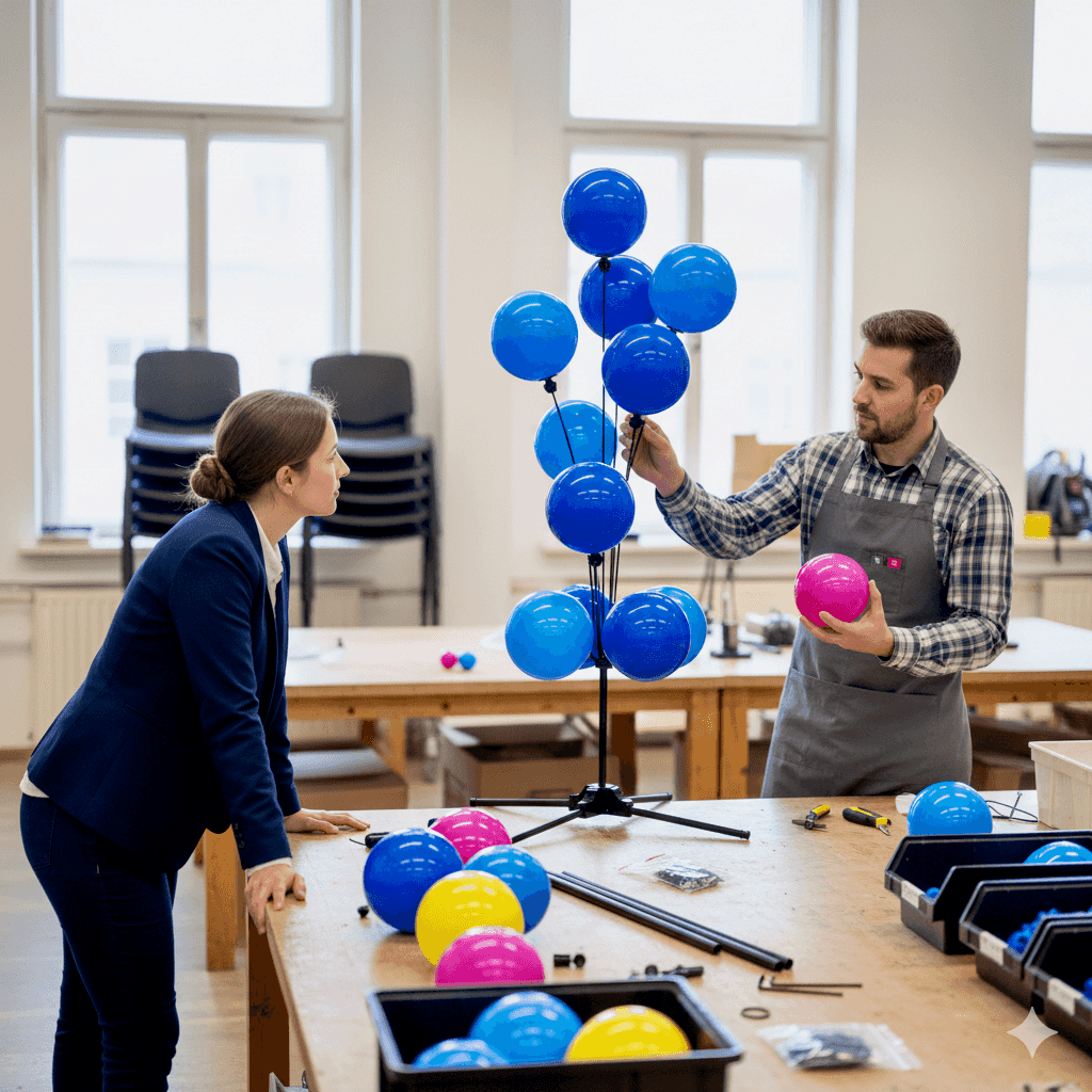 Vriendelijk PilaMania team klaar om je te helpen met ballondecoratie vragen en advies
