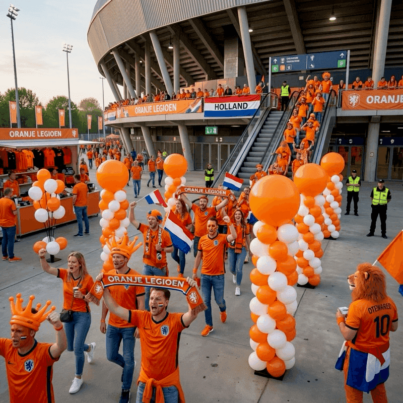 Hoge ballonpilaren als statement decoratie