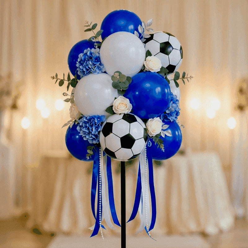 Grote oranje ballontros als bloemenexplosie