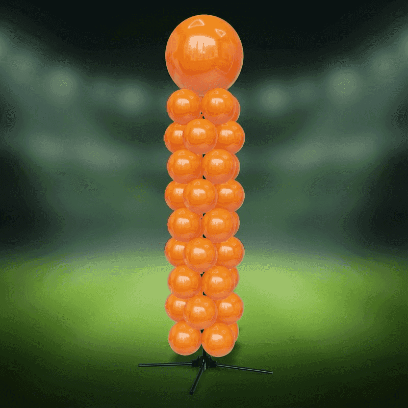 PilaMania Ballonpilaar in oranje voor voetbaldecoratie