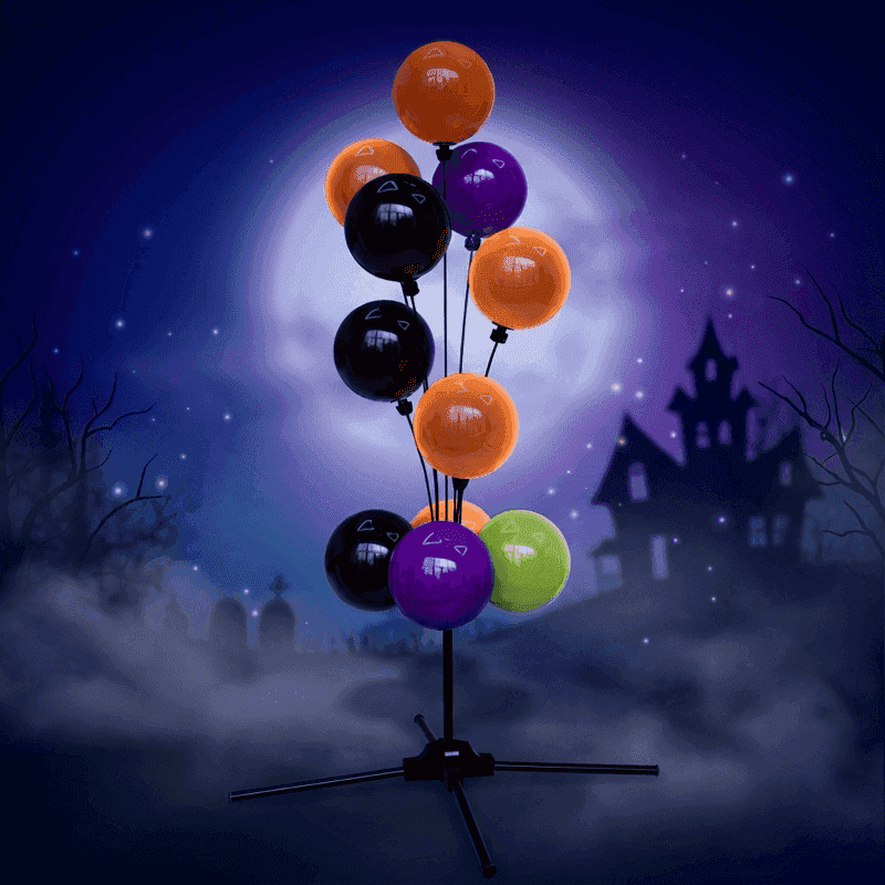 Halloween ballonfontein staand op de vloer als decoratie
