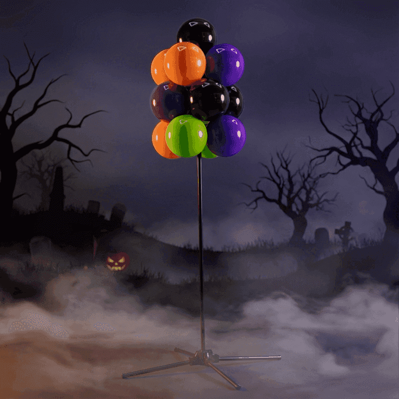 Halloween ballontros in oranje en zwart