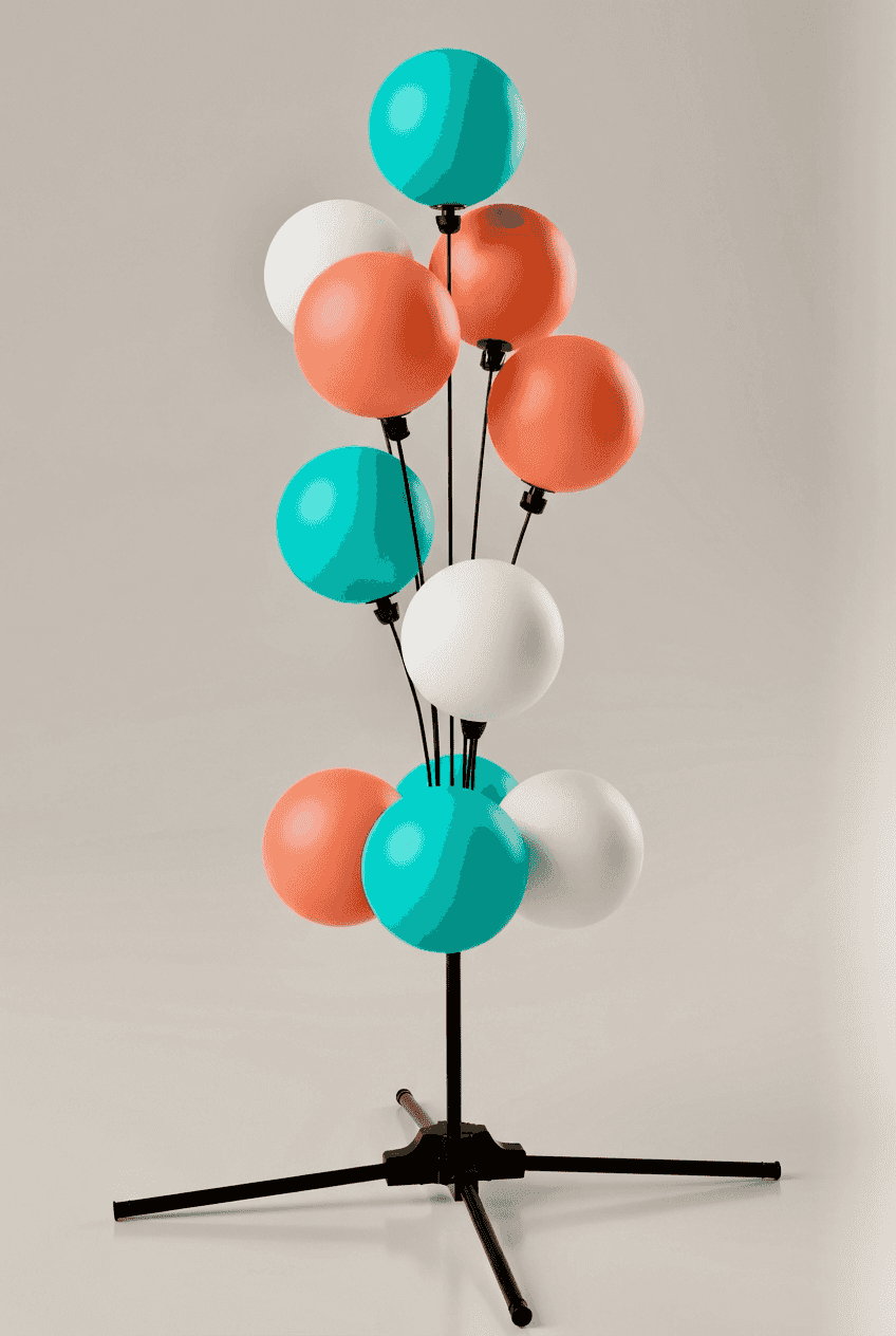 Kleurrijke ballonfontein als tafelstuk