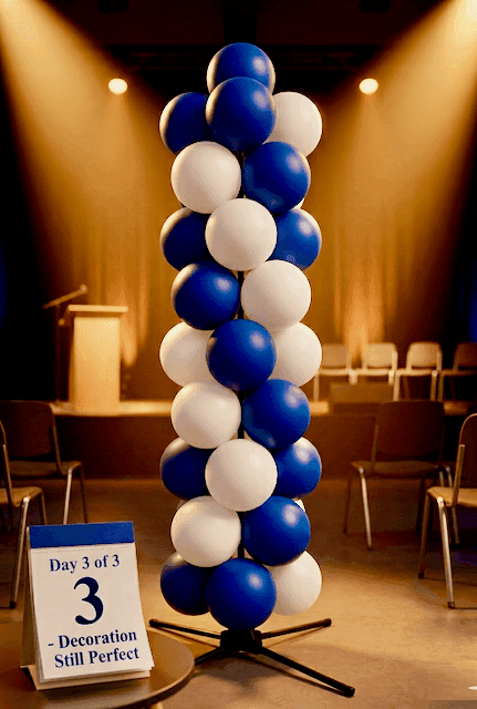 Ballondecoratie die meerdere dagen perfect blijft voor VMBO HAVO en VWO diploma-uitreikingen